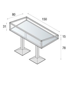 Teca a noleggio mod. C12XL - disegno tecnico