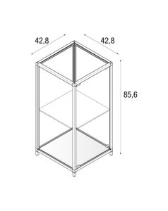 Vetrina a noleggio Kubus mod. K48-B - disegno tecnico