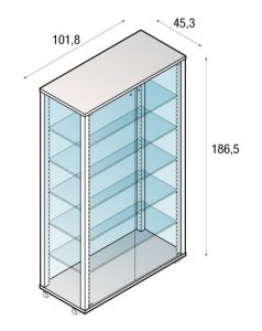 Vetrina a noleggio mod. NeosLED - disegno tecnico