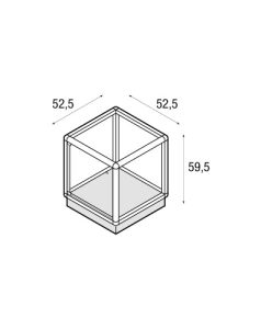 Teca a noleggio mod. QTB52 - disegno tecnico