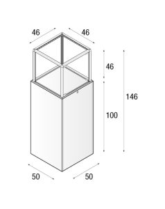 Espositore mod. TA-ALU-disegno tecnico