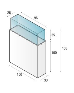 Espositore mod. TA100 - disegno tecnico