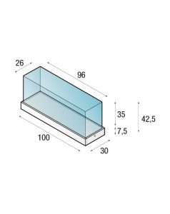 Espositore mod. TB100 - disegno tecnico