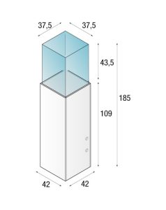 Espositori a noleggio mod. TA ELETTRICA-Disegno Tecnico