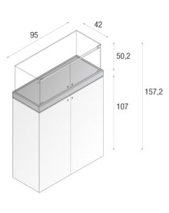 Espositore a noleggio NOVA TA - disegno tecnico